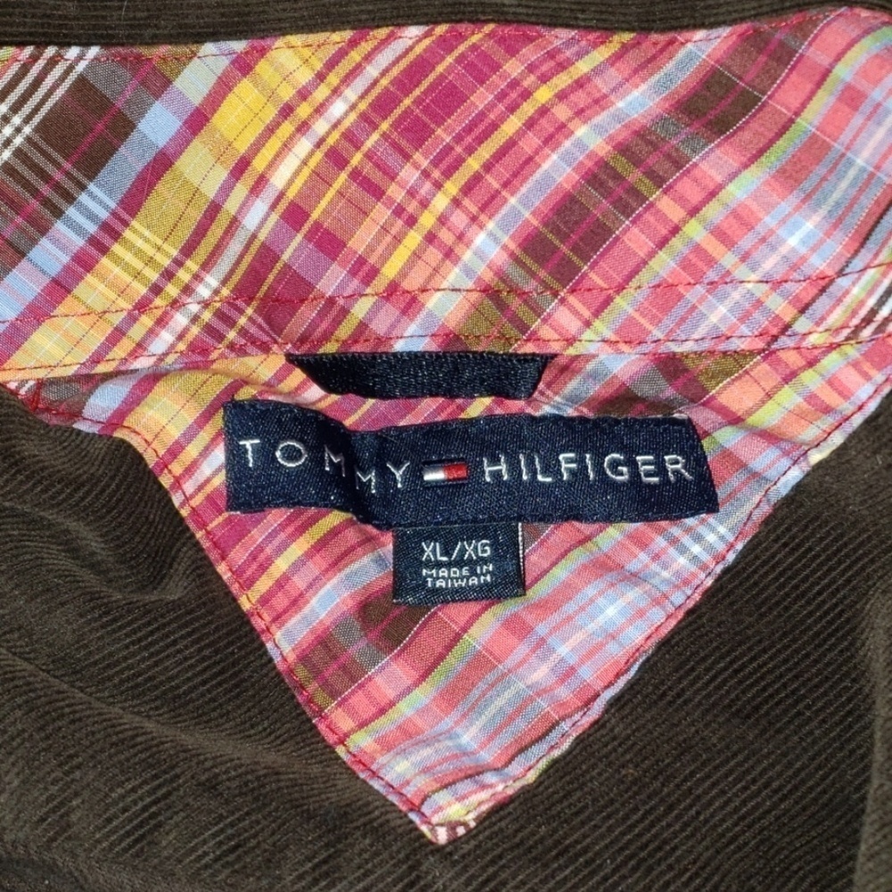 Chocolate brown and plaid corduroy long sleeve - Picture 6 of 6